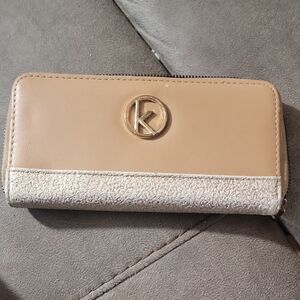 Kensie Beige and Metallic Women's Wallet